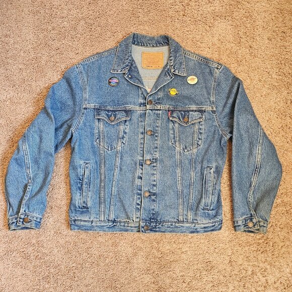 Levi's Other - Vtg Levis Jean Jacket M Britain Hard Rock London Denim 70503-02 Trucker 80s 90s